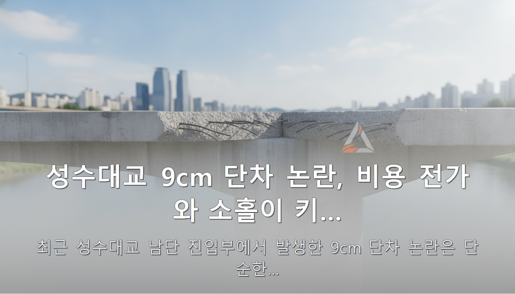 성수대교 9cm 단차 논란, 비용 전가와 소홀이 키… — 최근 성수대교 남단 진입부에서 발생한 9cm 단차 논란은 단순한…