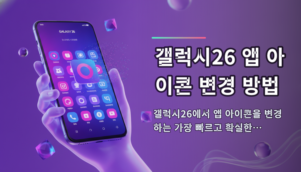 갤럭시26 앱 아이콘 변경 방법 — 갤럭시26에서 앱 아이콘을 변경하는 가장 빠르고 확실한 방법은…