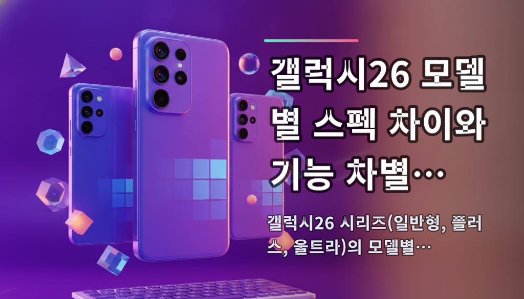 갤럭시26 모델별 스펙 차이와 기능 차별 확인… — 갤럭시26 시리즈(일반형, 플러스, 울트라)의 모델별 스펙 차…