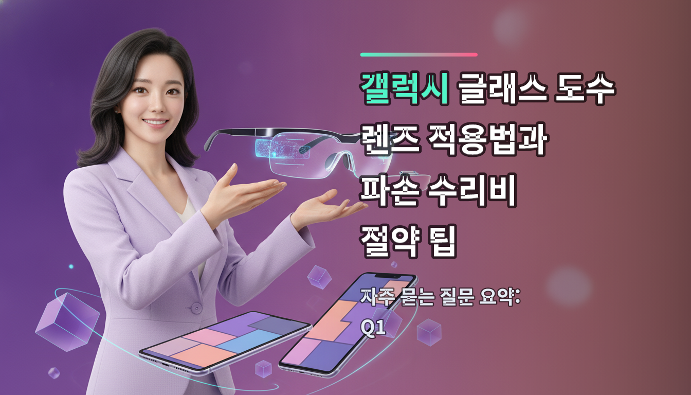 갤럭시 글래스 도수 렌즈 적용법과 파손 수리비 절약 팁 — 자주 묻는 질문 요약: Q1